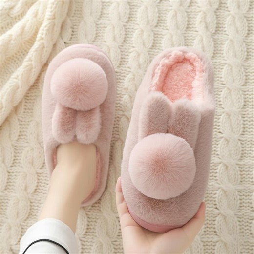 Plush Bunny Slippers for Women and Men, Ultra Soft Bunny Ear Slippers, Cozy Winter Gift, Comfortable Indoor Fur Slippers - Etsy