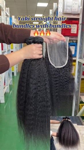 Yaki straight hair bundles with closure #holidayhaul #yakistraight #kinkystraight #yakistraightbundles #kinkystraightbundles