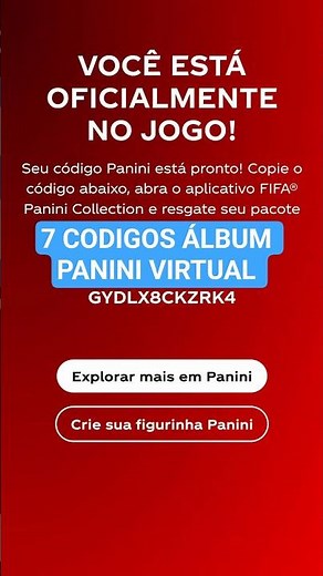 7 CÓDIGOS SECRETOS pro Álbum Panini Copa 2026 | Figurinhas GRÁTIS #albumcopa #copa2026 #albumpanini