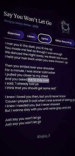 Karaoke: Say You Won't Let Go by James Arthur