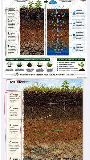 #Soil Profile and #Leaching One Shot Video and #fullvideo 🏆🖋️🌳🌱