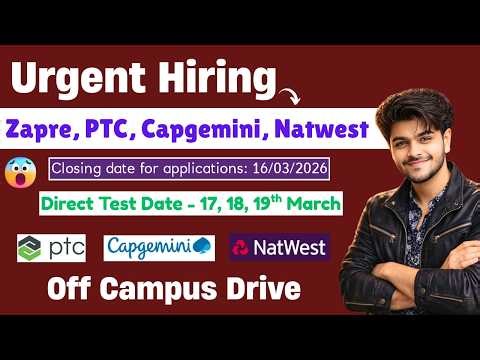 ❌No Shortlisting - Direct Test Hiring 2026 | Capgemini Off Campus Hiring | 2026 Batch Hiring