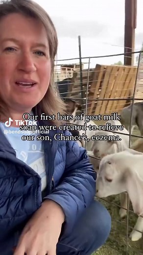 Our first bars of goat milk soap were created to relieve our son, Chance’s, eczema. He would scratch his legs until they bled and nothing we tried seemed to help! In fact, we discovered that the soap we were using would irritate his skin even more and lotion would make it burn. One look at the ingredient label told us why. 🥴 We were sick of chemicals and genetically modified substances being in places they have no right to be in —like soap! So we set out to help our son, determined to steer cle