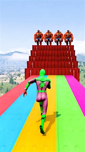 GTA 5 Epic Water Ragdolls | Spider-Man Jumps / Fails ep.18502 #shorts