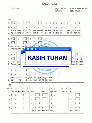 Kasih Tuhan: Lagu Panggilan Rohani Katolik