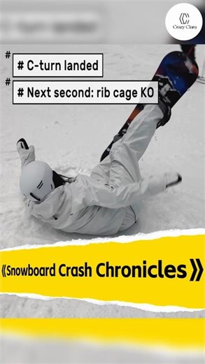 I Landed the C-Turn… Then My Ribs Gave Up 💀 | Snowboard Crash Chronicles