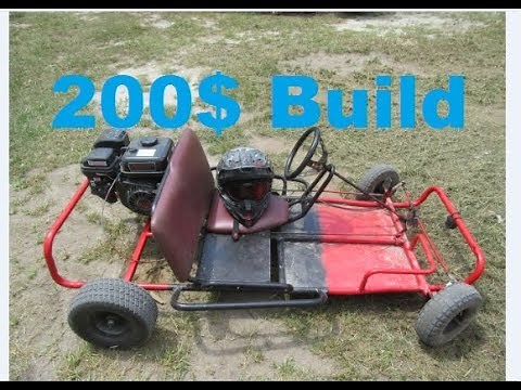 How To Build A 200$ Go Kart!! Frame+Engine+Clutch Runs and Works Great