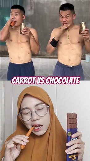 CARROT VS CHOCOLATE #foryou