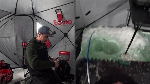 This is why we sit in the cold all day… 🎣full video on YouTube -ExtremeNorthernOutdoors #icefishing #laketrout #fishinglife #canada #outdoors