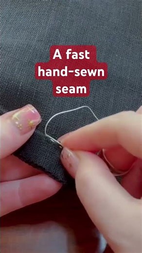 Hand-sewing a fast seam. #sewing #sewingtutorial #sewingtips #sewinghacks #sewingtechnique