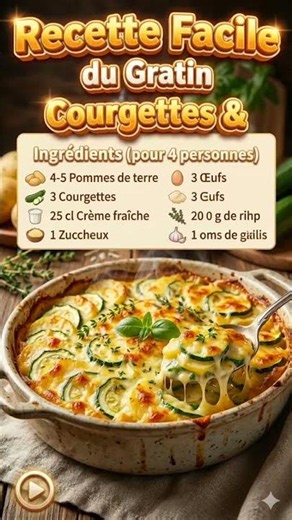 🥘 RECETTE FACILE DU GRATIN COURGETTES& POMMES DE TERRE! #recettevegetale#recetterapide#cuisinemaison