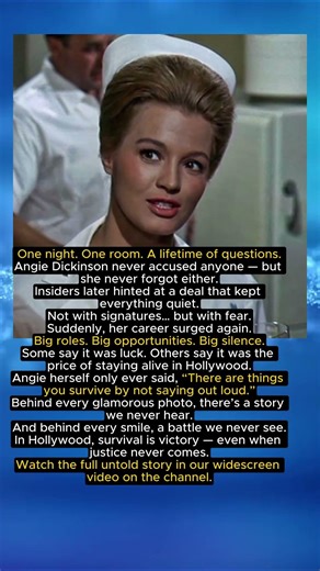 Why Angie Dickinson Never Spoke About 1965