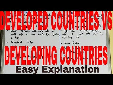 Developed vs Developing Countries|Difference between developed and developing countries