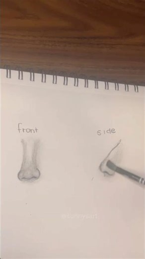 How to draw noses different side👃#sunnysart#arttut