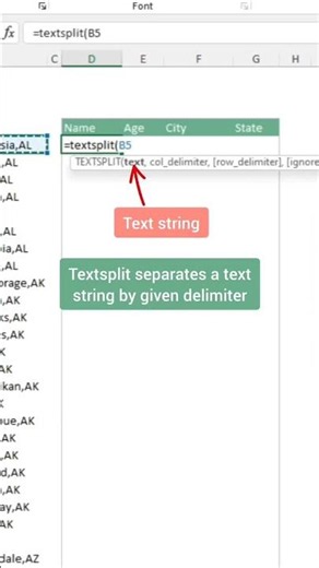Are you struggling with splitting complicated text strings? Try the textsplit function! 🤩
