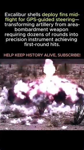 Excalibur Shells Deploy FINS Mid-Flight — Intelligently Guide to Target || WW2 #shorts #ww2