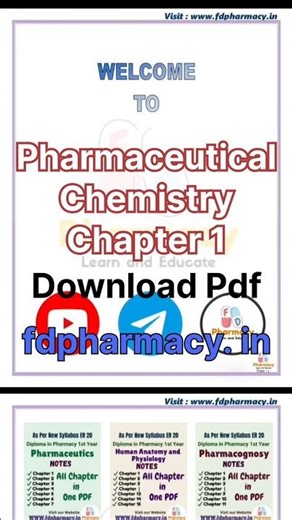 Pharmaceutical Chemistry CH 1 Notes #dpharma #pharmaceuticalchemistrynotes #dpharma2ndyearnotes