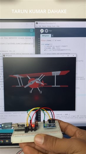 Sk Raihan | 3D Plane Simulation using Gyro Sensor and Arduino 🔥 Credit - @tarunkumardahake #electronics #engineer #engineering #tech #science #plane... | Instagram