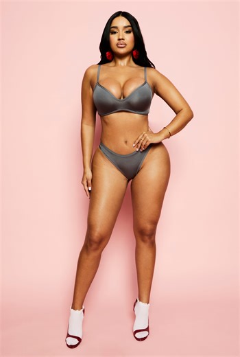 R Collection Shiny Microfiber Bra