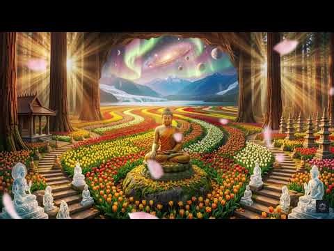 10 Minute Ultimate Zen: Cosmic Redwood Forest & Radiant Tulip Field Meditation 🌌🌷| Pure Zen Library