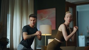 Attractive Blond Woman Squatting Handsome Man Stock Footage Video (100% Royalty-free) 1097709517 | Shutterstock