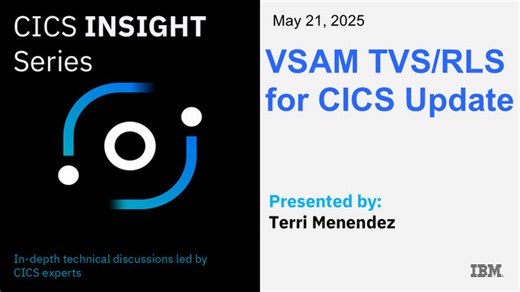 VSAM RLS TVS For CICS and EzNoSQL Update