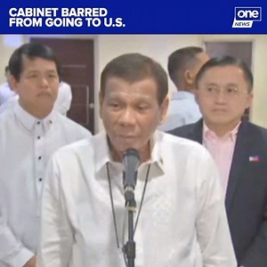 1.2K views · 57 reactions | Pres. Duterte says he will bar Cabinet members from visiting the United States in his latest pronouncement against America. | ONE News | Facebook