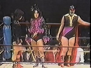 全日本女子プロレス ジャガー横田、ミミ萩原、大森ゆかり vs デビル雅美、ワイルド香月、マスクド・ユウ 1982年1月21日 群馬県高崎市中央体育館