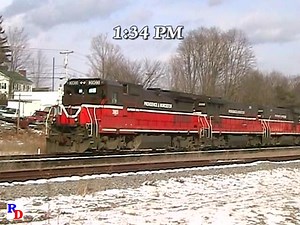 After meeting an eastbound at Oneonta, New York, a coal train with Providence & Worcester power, departs. From the BKVP show "Providence & Worcester Coal Trains on the D&H" https://rfd.video/PWDH | Railfan Depot