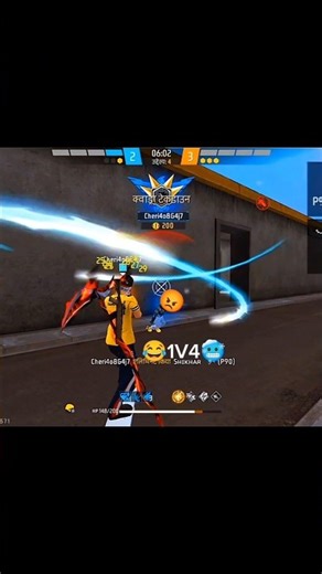 #freefire 🥶CS gameplay pack.1v4 CS win