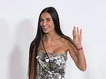 Demi Moore in strapless sequin dress at the CFDA Fashion Awards