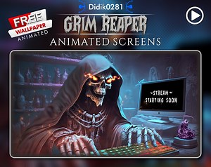 Animated Grim Reaper Stream Screens: Horror Skull Theme (digital Download) - Etsy