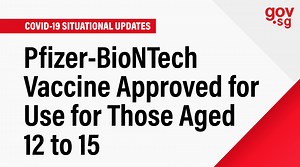 The Health Sciences Authority (HSA) has authorised the use of the Pfizer-BioNTech vaccine for individuals aged 12 to 15 years old, given its high efficacy consistent with that observed in the adult population. The Ministry of Health will work with the Ministry of Education on vaccination for this age-group who are still schooling. More details will be announced at a later date. Minister for Health Ong Ye Kung, was speaking at the Multi-Ministry Taskforce press conference on 18 May 2021. Video: M
