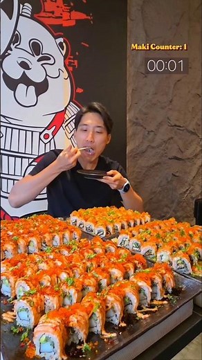 160 Sushi Eaten in 15 Minutes! #foodchallenge