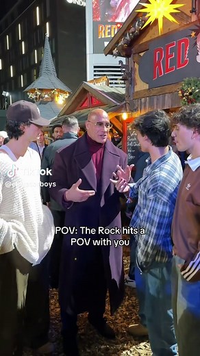 Elevator Boy Flexing with The Rock: POV Experience