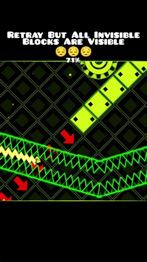 Retray But All Invisible Blocks Are Visible #geometrydash #gd