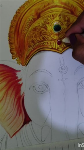 Ganesh ji drawing #lordganesha #ganeshjidrawing #artist #artworks #colourpencildrawing #shorts