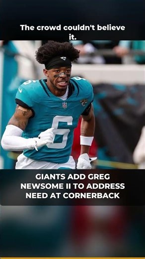 🏈GIANTS add Greg Newsome II to address need at cornerback #giantsnation