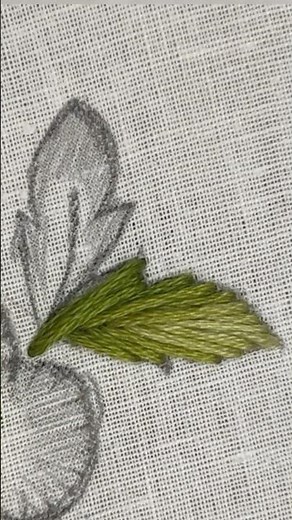 Beautiful Leaf Embroidery Pattern | Easy Hand Embroidery Design 🌿 | Haelyn Embroidery #art #diy