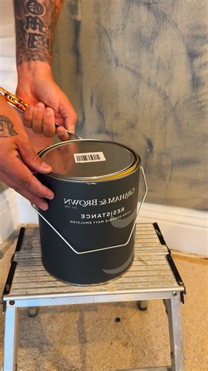 Kevin tingley on Instagram: "THIS ONE SLAPPED… COLOUR IS BELOW 👇🏽 Colour is called Epoch Paint, By Graham & Brown it’s the Resistance ultra durable emulsion. Really nice paint to use tbf, first time I’ve used this, opacity was good looks like it’s drying back really nice. Will get it padded down fine filled and top coated tomorrow 👌🏽 #paintwarrior #painting #decoration #instagram #viral"