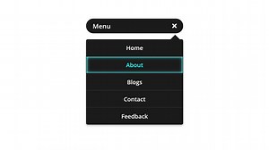 Minimal Navigation Menu Bar using HTML CSS & JavaScript