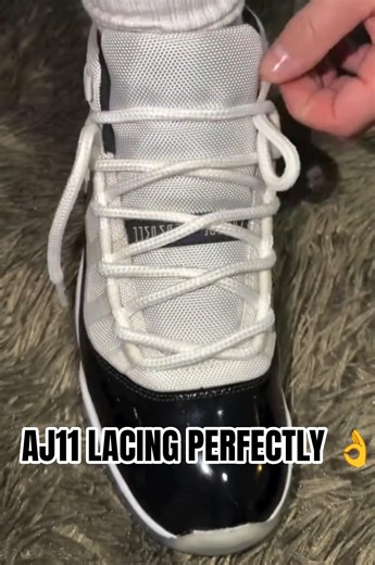How to Lace Air Jordan 11 Perfectly! 👟🔥 #shorts #jordan11s