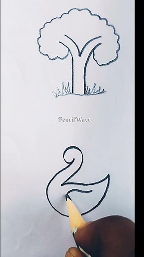 How to draw pictures using numbers | pencil drawing| #shorts