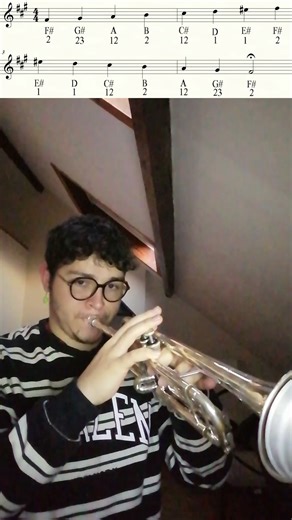 F# Minor Harmonic Scale on the trumpet #trumpet #music #scales