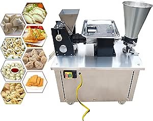Empanada machine Commercial Perogi maker machine 4800pcs/h automatic dumpling machine for samosa spring roll with Non stick coating (110V/60HZ, 1+1 molds)