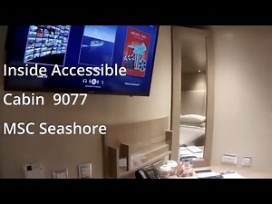 MSC Seashore Accessible Inside Cabin 9077 Quick tour