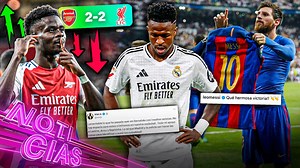292K views · 10K reactions | ¡VINI acusa a SU AFICIÓN! | MESSI NO olvida al BARÇA | LIVERPOOL regala puesto al CITY | BdO a RODRI Vinicius Racismo en el Bernabeu, Mensaje de Messi al Barca, Arsenal 2-2 Liverpool resumen completo hoy goles, Vinicius Balon de oro, Rodri balón de oro, Messi el clásico, Real Madrid, Barcelona, Barca 4-0 Real Madrid | Cracks | Facebook