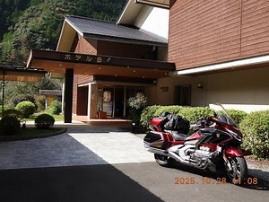 （6/9）R168/R425分岐手前～十津川温泉「ホテル昴」に到着。