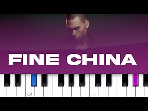 Chris Brown - Fine China (piano tutorial)