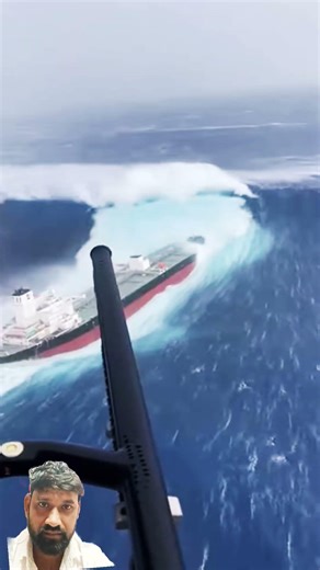 🌊 Tanker Ship vs Rogue Wave Survival or Disaster? ⚠️#RogueWave #ShipStorm #Ocean #Maritime #ViralV